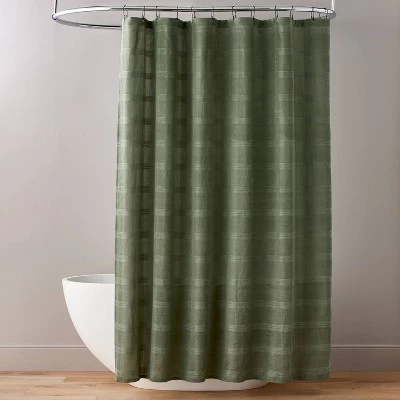 Hearth & Hand With Magnolia Washed Square Shower Curtain - Hearth & Hand™ with Magnolia Green 6 Hearth & Hand With Magnolia Washed Square Shower Curtain - Hearth & Hand™ with Magnolia Green - Image 4