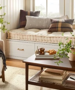 Hearth & Hand With Magnolia 14"x36" Diamond Jacquard Lumbar Bed Pillow - Hearth & Handâ„¢ with Magnolia Brown