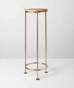 Hearth & Hand With Magnolia Wood & Brass Round Plant Stand - Hearth & Hand™ with Magnolia -Hearth Shop GUEST 10ae40c3 7015 4f42 a93b 1a1d3005f1b2
