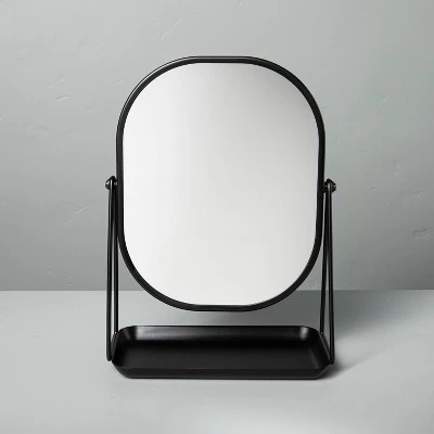 Hearth & Hand With Magnolia Metal Vanity Flip Mirror with Tray Black - Hearth & Hand™ with Magnolia 4 Hearth & Hand With Magnolia Metal Vanity Flip Mirror with Tray Black - Hearth & Hand™ with Magnolia - Image 2