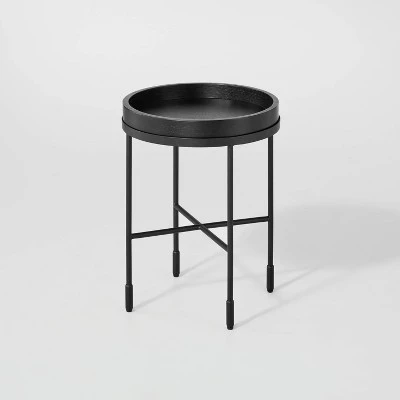 Hearth & Hand W/Magnolia Furniture Wood & Metal Accent Side Table - Black - Hearth & Hand™ with Magnolia 5 Hearth & Hand W/Magnolia Furniture Wood & Metal Accent Side Table - Black - Hearth & Hand™ with Magnolia - Image 3
