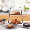 Hearth & Hand With Magnolia 2-Tier Wood & Metal Serving Stand Brown/Black - Hearth & Hand™ with Magnolia -Hearth Shop GUEST 1a14b5a4 f81d 499c 9c91 67bc67b3e3f2