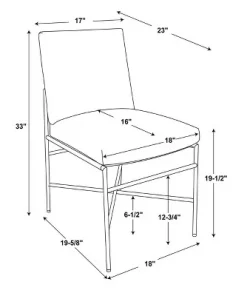 Hearth & Hand W/Magnolia Furniture Fabric & Metal Armless Dining Chair - Cream/Black - Hearth & Hand™ with Magnolia -Hearth Shop GUEST 1ff75f67 b6c2 4c9b b98d 12f73f34ca6f
