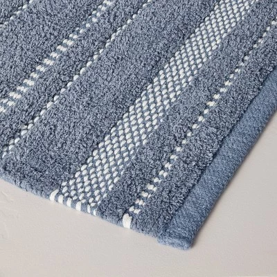 Hearth & Hand With Magnolia Chunky Stripe Bath Rug - Hearth & Hand™ with Magnolia Blue/cream 4 Hearth & Hand With Magnolia Chunky Stripe Bath Rug - Hearth & Hand™ with Magnolia Blue/cream - Image 2