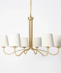 Hearth & Hand With Magnolia 6-Arm Candelabra Chandelier Ceiling Light - Hearth & Hand™ with Magnolia Brass Finish -Hearth Shop GUEST 2c735eb9 00a8 4a1b a506 37655bddb721