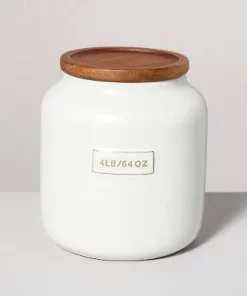 Hearth & Hand With Magnolia Dry Goods Stoneware Canister with Wood Lid Cream/Brown - Hearth & Hand™ with Magnolia 12 Hearth & Hand With Magnolia Dry Goods Stoneware Canister with Wood Lid Cream/Brown - Hearth & Hand™ with Magnolia -Hearth Shop GUEST 2c91d4cc d7f4 4ffb ae0c 3739dc8140bd