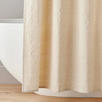 Hearth & Hand With Magnolia Textured Windowpane Shower Curtain Beige - Hearth & Hand™ with Magnolia 4 Hearth & Hand With Magnolia Textured Windowpane Shower Curtain Beige - Hearth & Hand™ with Magnolia - Image 2
