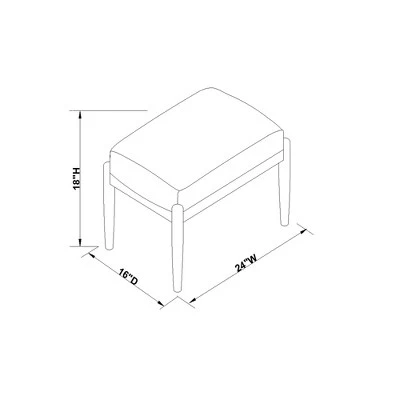 Hearth & Hand W/Magnolia Furniture Boucle Upholstered Wood Ottoman - Hearth & Hand™ with Magnolia Oatmeal 9 Hearth & Hand W/Magnolia Furniture Boucle Upholstered Wood Ottoman - Hearth & Hand™ with Magnolia Oatmeal - Image 7