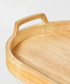 Hearth & Hand With Magnolia 20"x13" Decorative Oval Wood Tray Natural - Hearth & Hand™ with Magnolia -Hearth Shop GUEST 31c9c648 95d9 48c0 ab3d ca4fd32e862d