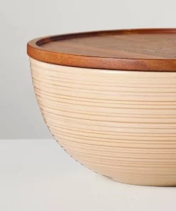 Hearth & Hand With Magnolia Ribbed Stoneware Serving Bowls with Wood Lids Blush/Brown (Set of 2) - Hearth & Hand™ with Magnolia 7 Hearth & Hand With Magnolia Ribbed Stoneware Serving Bowls with Wood Lids Blush/Brown (Set of 2) - Hearth & Hand™ with Magnolia -Hearth Shop GUEST 3ab058f5 4b2a 4652 9dfd 22c26b041a3d