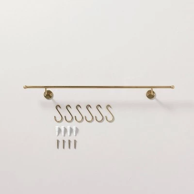 Hearth & Hand With Magnolia Modern Trim Metal S-Hook Wall Rack - Hearth & Hand™ with Magnolia Brass Finish 4 Hearth & Hand With Magnolia Modern Trim Metal S-Hook Wall Rack - Hearth & Hand™ with Magnolia Brass Finish - Image 2