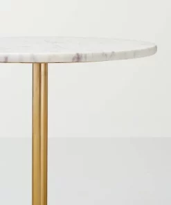 Hearth & Hand W/Magnolia Furniture Marble Top Accent Side Table Brass/White - Hearth & Hand™ with Magnolia -Hearth Shop GUEST 3e00fcf3 7209 4b47 b130 bc6360423e97