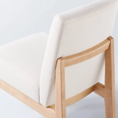 Hearth & Hand W/Magnolia Furniture Upholstered Natural Wood Slipper Dining Chair - Hearth & Hand™ with Magnolia Gray/cream 6 Hearth & Hand W/Magnolia Furniture Upholstered Natural Wood Slipper Dining Chair - Hearth & Hand™ with Magnolia Gray/cream - Image 4