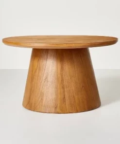 Hearth & Hand W/Magnolia Furniture Wooden Round Pedestal Coffee Table - Hearth & Hand™ with Magnolia Aged Oak 14 Hearth & Hand W/Magnolia Furniture Wooden Round Pedestal Coffee Table - Hearth & Hand™ with Magnolia Aged Oak -Hearth Shop GUEST 48969552 68bb 4040 a569 45457b6d113f