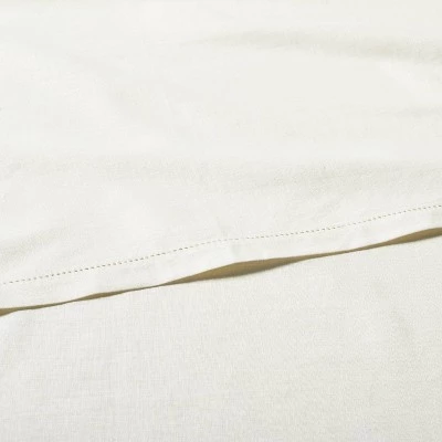Hearth & Hand With Magnolia Linen Blend with Hem Stitch Sheet Set - Hearth & Hand™ with Magnolia Sour Cream 4 Hearth & Hand With Magnolia Linen Blend with Hem Stitch Sheet Set - Hearth & Hand™ with Magnolia Sour Cream - Image 2