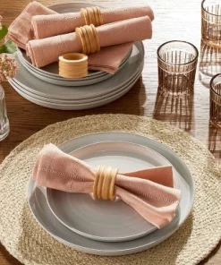 Hearth & Hand With Magnolia 4pc Wooden Napkin Ring Set - Hearth & Hand™ with Magnolia Natural