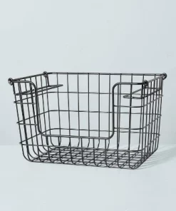 Hearth & Hand With Magnolia Stacking Wire Storage Basket Matte Black - Hearth & Hand™ with Magnolia 11 Hearth & Hand With Magnolia Stacking Wire Storage Basket Matte Black - Hearth & Hand™ with Magnolia -Hearth Shop GUEST 51760ad1 4cd5 42e5 ad63 e77e3d305d6d