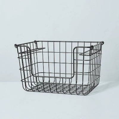 Hearth & Hand With Magnolia Stacking Wire Storage Basket Matte Black - Hearth & Hand™ with Magnolia 7 Hearth & Hand With Magnolia Stacking Wire Storage Basket Matte Black - Hearth & Hand™ with Magnolia - Image 5
