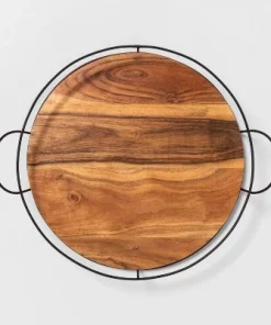 Hearth & Hand With Magnolia Wood and Metal Tray - Hearth & Hand™ with Magnolia