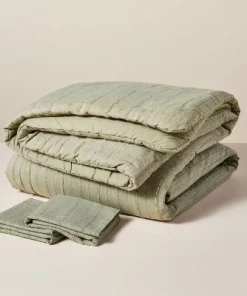 Hearth & Hand With Magnolia 3pc Washed Loop Stripe Duvet Cover Bedding Set - Hearth & Hand™ with Magnolia Sage Green -Hearth Shop GUEST 52e61359 1716 4dc1 ba65 472b5a34ae3c