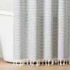 Hearth & Hand With Magnolia Ticking Stripe Woven Shower Curtain Gray/Cream - Hearth & Hand™ with Magnolia 2 Hearth & Hand With Magnolia Ticking Stripe Woven Shower Curtain Gray/Cream - Hearth & Hand™ with Magnolia -Hearth Shop GUEST 5500a55b 7362 4126 b673 ec4a2638a49e