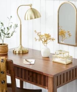 Hearth & Hand With Magnolia Arched 8" x 16" Metal Frame Wall Mirror Brass Finish - Hearth & Hand™ with Magnolia