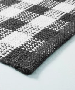 Hearth & Hand With Magnolia Textured Gingham Indoor/Outdoor Woven Area Rug Dark Gray/Cream - Hearth & Hand™ with Magnolia -Hearth Shop GUEST 56c4add0 0f05 4144 8dbc ebd724cadfbf