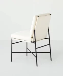 Hearth & Hand W/Magnolia Furniture Fabric & Metal Armless Dining Chair - Cream/Black - Hearth & Hand™ with Magnolia -Hearth Shop GUEST 56ce14fb 8adc 4436 b406 81d5582f87c2