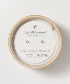 Hearth & Hand With Magnolia Hobnail Ceramic Sandalwood & Terracotta Jar Candle Beige - Hearth & Hand™ with Magnolia -Hearth Shop GUEST 58b004b0 71ac 4fad b8cd f7492af13eb1