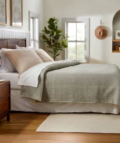 Hearth & Hand With Magnolia Microstripe Matelassé Coverlet - Hearth & Hand™ with Magnolia Twilight Taupe -Hearth Shop GUEST 5b91dd5e 99a7 4ba8 840e 26e86a998f37 1