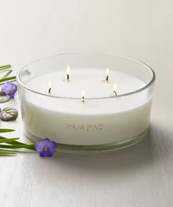 Hearth & Hand With Magnolia 5-Wick Clear Glass Pampas Knob-Lid Jar Candle 28oz - Hearth & Hand™ with Magnolia