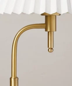 Hearth & Hand With Magnolia 22" Pleated Shade Metal Arch Table Lamp Brass/Cream - Hearth & Hand™ with Magnolia -Hearth Shop GUEST 60c71af5 a148 470b b08d 74daa3c44cf5