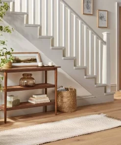 Hearth & Hand With Magnolia Wide Border Stripe Handmade Woven Area Rug Tan/Cream - Hearth & Hand™ with Magnolia