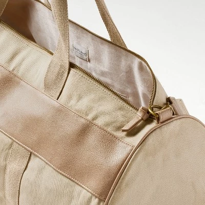 Hearth & Hand With Magnolia Canvas Travel Duffel Bag Khaki - Hearth & Hand™ with Magnolia 4 Hearth & Hand With Magnolia Canvas Travel Duffel Bag Khaki - Hearth & Hand™ with Magnolia - Image 2