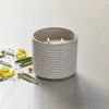 Hearth & Hand With Magnolia 2-Wick Ribbed Ceramic Canvas Jar Candle Light Gray 12oz - Hearth & Hand™ with Magnolia -Hearth Shop GUEST 6a080466 73b7 4e98 ab7c bf55df2662ed