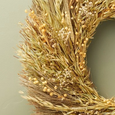 Hearth & Hand With Magnolia 21" Preserved Grass & Lino Wreath - Hearth & Hand™ with Magnolia 4 Hearth & Hand With Magnolia 21" Preserved Grass & Lino Wreath - Hearth & Hand™ with Magnolia - Image 2