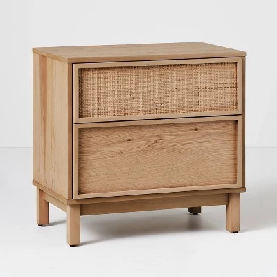 Hearth & Hand W/Magnolia Furniture Wood & Cane Transitional Nightstand - Hearth & Hand™ with Magnolia Natural 10 Hearth & Hand W/Magnolia Furniture Wood & Cane Transitional Nightstand - Hearth & Hand™ with Magnolia Natural - Image 9