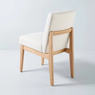 Hearth & Hand W/Magnolia Furniture Upholstered Natural Wood Slipper Dining Chair - Hearth & Hand™ with Magnolia Gray/cream 5 Hearth & Hand W/Magnolia Furniture Upholstered Natural Wood Slipper Dining Chair - Hearth & Hand™ with Magnolia Gray/cream - Image 3