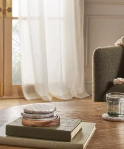 Hearth & Hand With Magnolia 5pc Marble Coaster Set Warm Beige - Hearth & Hand™ with Magnolia