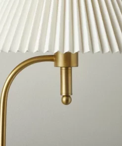 Hearth & Hand With Magnolia Pleated Shade Metal Floor Lamp Cream/Brass (Includes LED Light Bulb) - Hearth & Hand™ with Magnolia 7 Hearth & Hand With Magnolia Pleated Shade Metal Floor Lamp Cream/Brass (Includes LED Light Bulb) - Hearth & Hand™ with Magnolia -Hearth Shop GUEST 7585f09f 4805 43e6 8efc 3b3e3014ca19