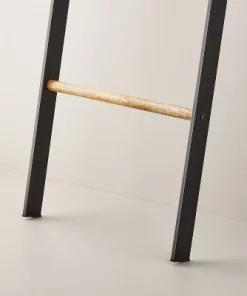 Hearth & Hand With Magnolia 6' Wood & Steel Blanket Ladder Black/Natural - Hearth & Hand™ with Magnolia -Hearth Shop GUEST 774b5a0e e050 4916 8340 34e3f29ec9a9