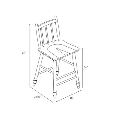 Hearth & Hand W/Magnolia Furniture 2pk Vintage Windsor Counter Stools - Aged Oak - Hearth & Hand™ with Magnolia 8 Hearth & Hand W/Magnolia Furniture 2pk Vintage Windsor Counter Stools - Aged Oak - Hearth & Hand™ with Magnolia - Image 6
