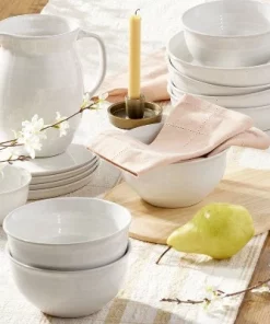 Hearth & Hand With Magnolia 54oz Flared Brim Stoneware Beverage Pitcher Vintage Cream - Hearth & Hand™ with Magnolia