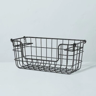 Hearth & Hand With Magnolia Stacking Wire Storage Basket Matte Black - Hearth & Hand™ with Magnolia 6 Hearth & Hand With Magnolia Stacking Wire Storage Basket Matte Black - Hearth & Hand™ with Magnolia - Image 4