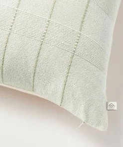 Hearth & Hand With Magnolia 24"x24" Textural Multi-Stripe Square Throw Pillow Light Green - Hearth & Hand™ with Magnolia -Hearth Shop GUEST 805bb1e2 2c32 473c 9f7d 12fd4e868a23