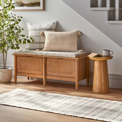 Hearth & Hand With Magnolia Tri-Stripe Plaid Handmade Woven Area Rug Green/Cream - Hearth & Hand™ with Magnolia 3 Hearth & Hand With Magnolia Tri-Stripe Plaid Handmade Woven Area Rug Green/Cream - Hearth & Hand™ with Magnolia