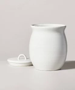 Hearth & Hand With Magnolia Flared Brim Stoneware Canister Vintage Cream - Hearth & Hand™ with Magnolia -Hearth Shop GUEST 891bdd85 ea1a 47bc 9489 fec456b18c21