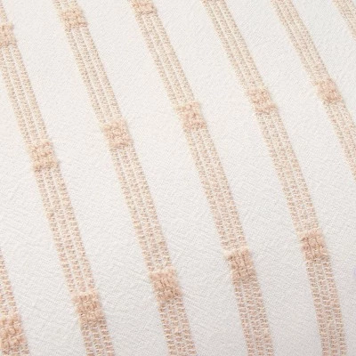 Hearth & Hand With Magnolia 24"x24" Textured Rail Stripe Square Throw Pillow Sage Cream/Tan - Hearth & Hand™ with Magnolia 4 Hearth & Hand With Magnolia 24"x24" Textured Rail Stripe Square Throw Pillow Sage Cream/Tan - Hearth & Hand™ with Magnolia - Image 2