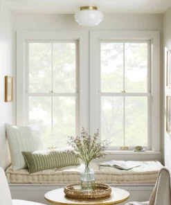 Hearth & Hand With Magnolia 24"x24" Textural Multi-Stripe Square Throw Pillow Light Green - Hearth & Hand™ with Magnolia