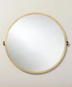 Hearth & Hand With Magnolia 30" Round Bathroom Vanity Pivot Mirror - Hearth & Hand™ with Magnolia Black Finish -Hearth Shop GUEST 94bc381e b8e9 4fa8 b6df c827c895c9c7